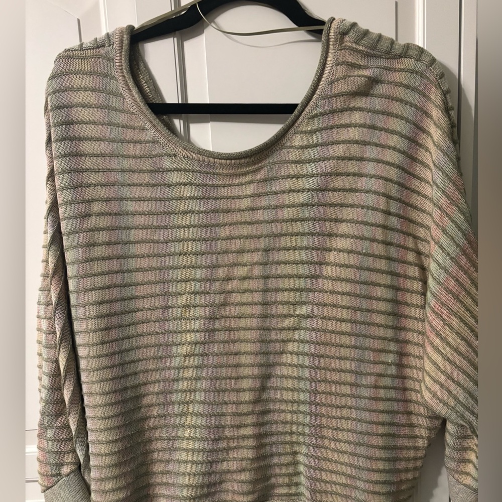 Striped Multicolor Sweater and Maxi Skirt Set